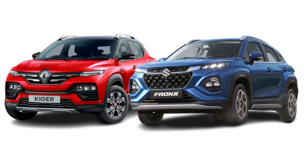 maruti suzuki fronx vs renault kiger a comparison of variants under rs 10 lakh for performance enthusiasts maruti suzuki fronx vs renault kiger a comparison of variants under rs 10 lakh for performance enthusiasts