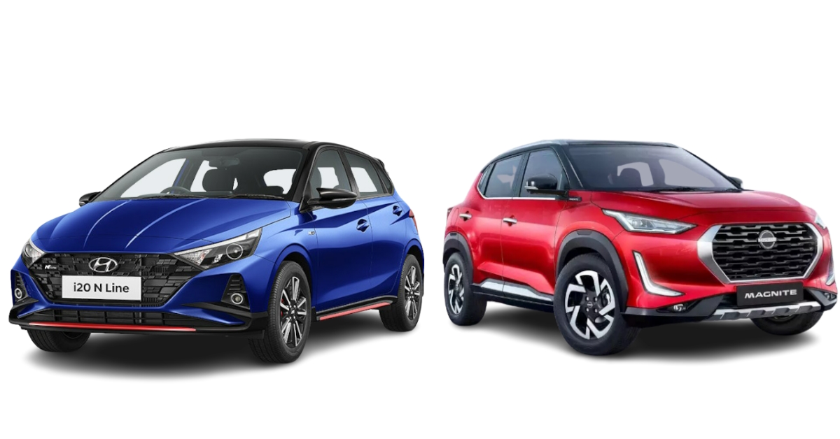 nissan magnite vs hyundai i20 n line comparing their variants under rs 12 lakh for performance enthusiasts nissan magnite vs hyundai i20 n line comparing their variants under rs 12 lakh for performance enthusiasts