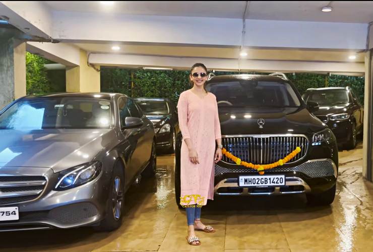 Actress Rakul Preet poses with her brand new Maybach GLS: Distributes sweets [Video]