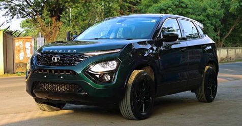 Tata Harrier painted in Bentley green color
