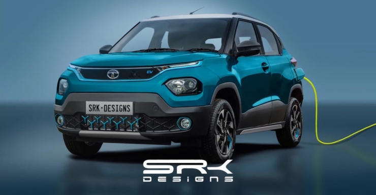 Tata Punch EV spied with Nexon Facelift-like front end styling
