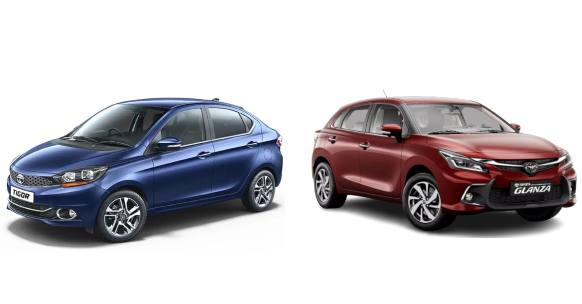 toyota glanza vs tata tigor comparing variants under rs 8 lakh for budget conscious buyers toyota glanza vs tata tigor comparing variants under rs 8 lakh for budget conscious buyers