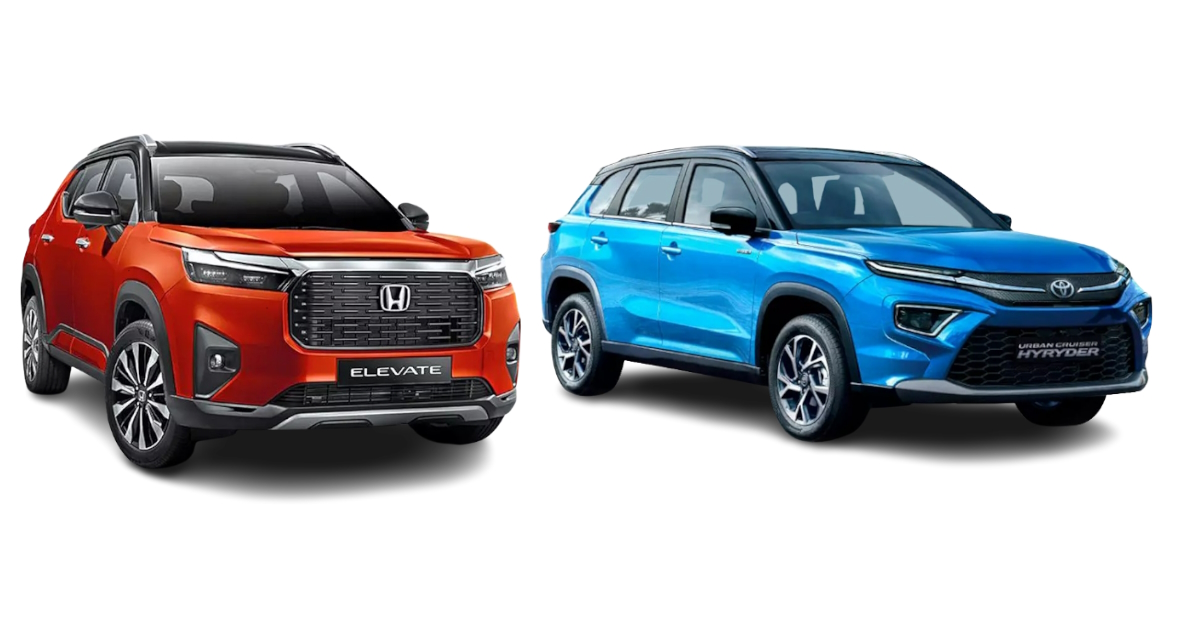 honda elevate vs toyota urban cruiser hyryder comparing their variants priced rs 13 15 lakh for performance enthusiasts honda elevate vs toyota urban cruiser hyryder comparing their variants priced rs 13 15 lakh for performance enthusiasts