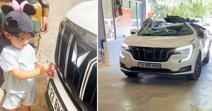 Daughter ties rakhi to Mahindra XUV700 after it saves her father’s life [Video]