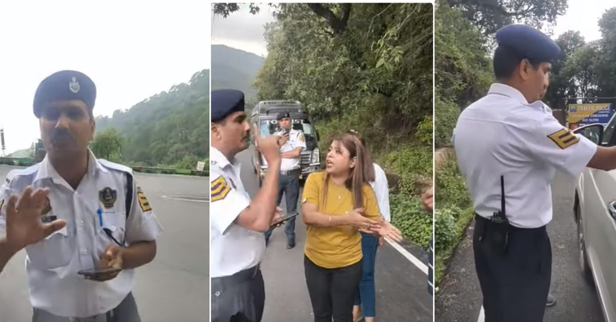 HImachal cop issuing fine
