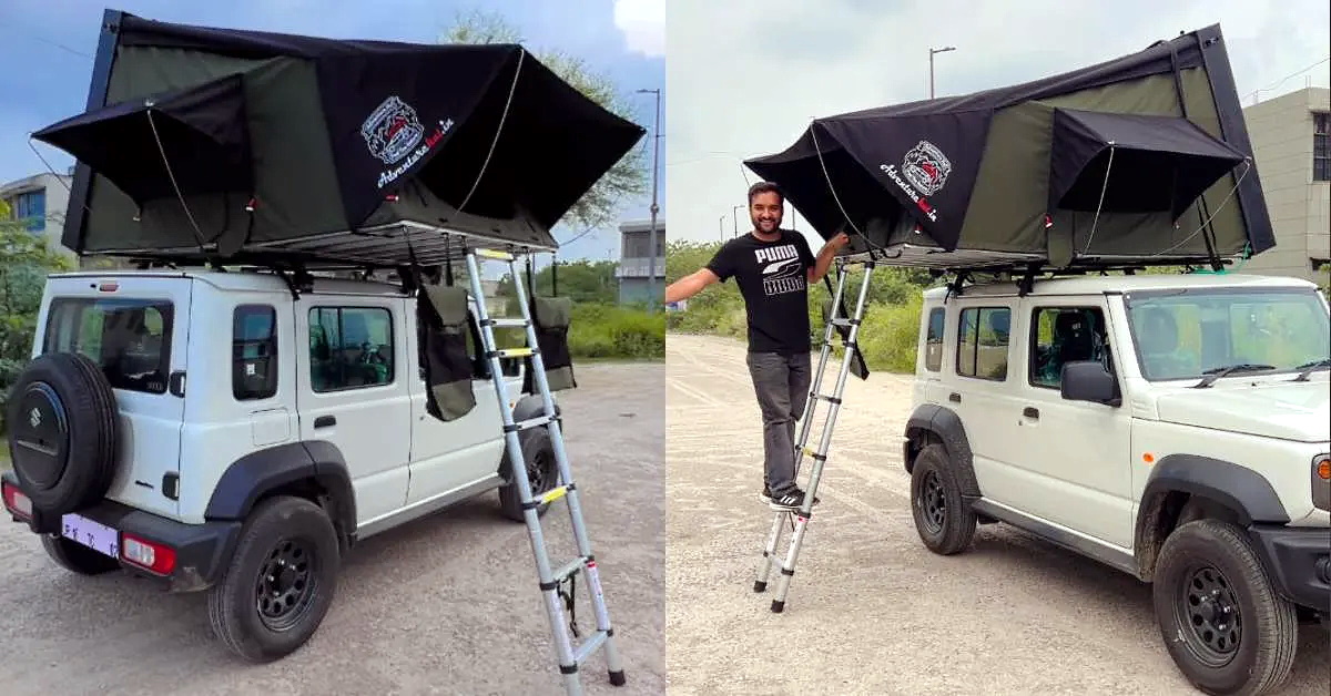 India's first Maruti Suzuki Jimny with a roof-top tent [Video]