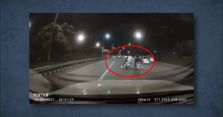 Scooter rider falls on road after thieves on Apache snatch phone: Dash cam video