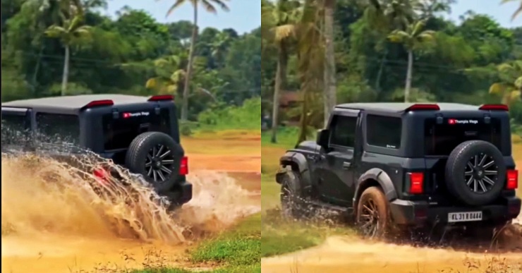 Mahindra Thar crashed while drifitng on field