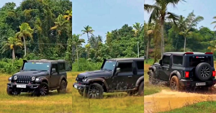 Mahindra Thar crashed while drifting