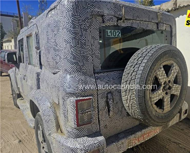 Mahindra Thar five-door test mule spotted testing once again in Ladakh: New details revealed