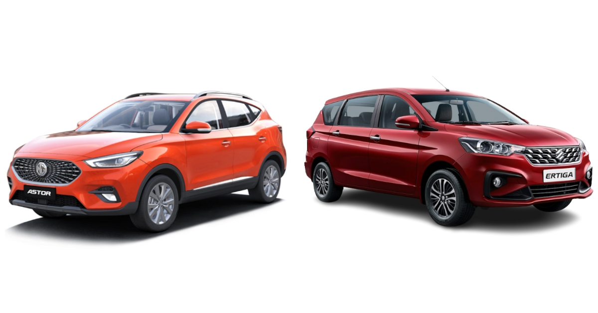 Maruti Suzuki Ertiga vs MG Astor Maruti Suzuki Ertiga vs MG Astor