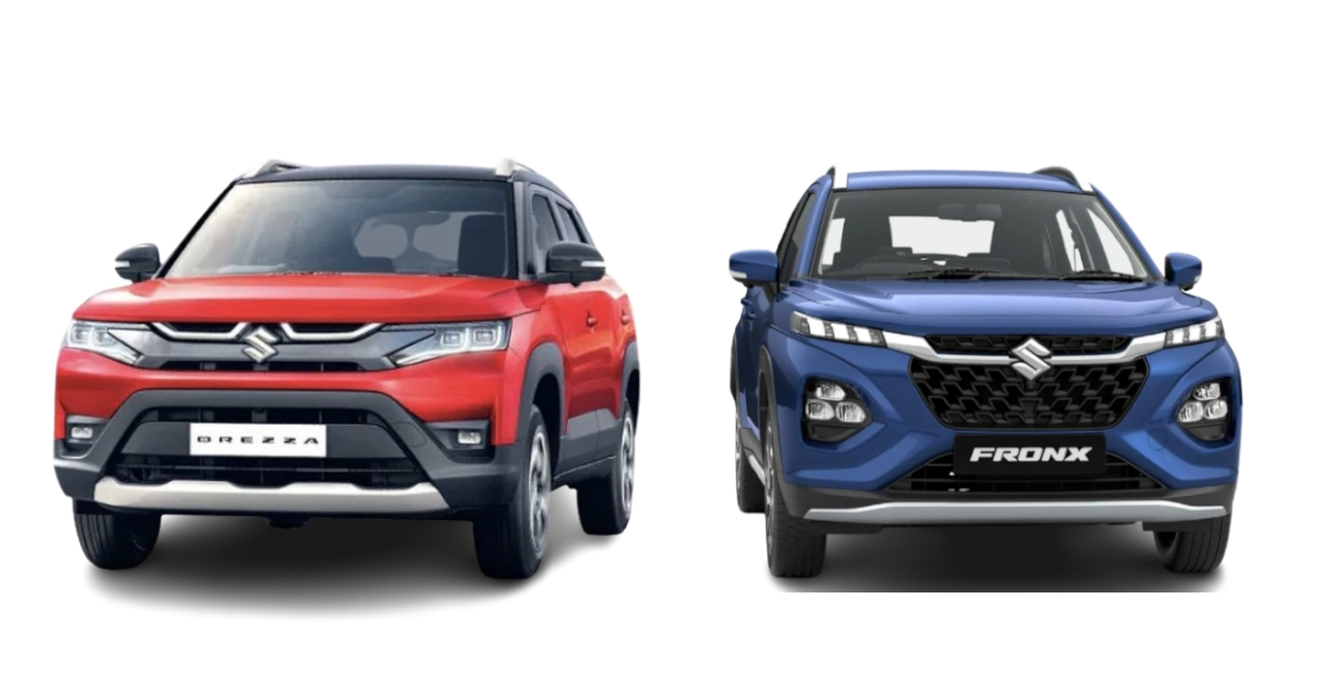 Maruti Suzuki Fronx vs Maruti Suzuki Brezza Maruti Suzuki Fronx vs Maruti Suzuki Brezza