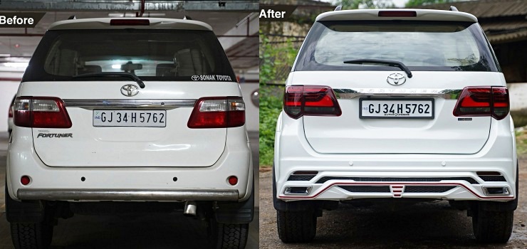 Toyota Fortuner type 1 converted into type 2 with an imported Lexus kit [Video]