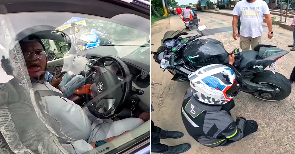 Kawasaki Ninja H2 and Toyota Innova road rage turns ugly: Superbike rider breaks mirror [Video]