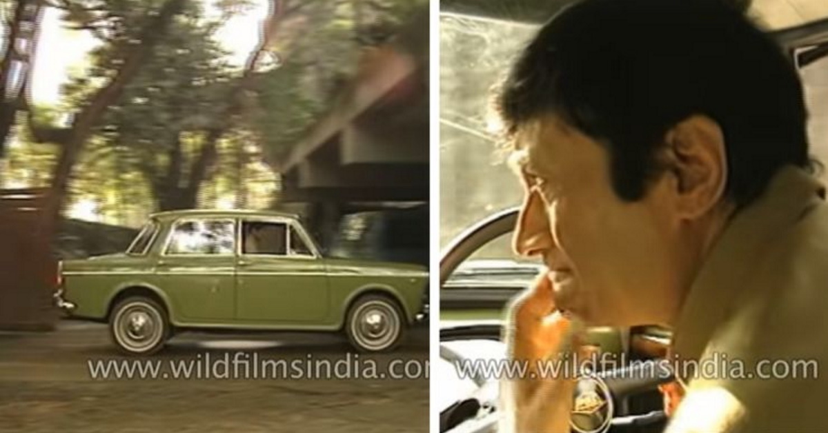 Rare video: Veteran Bollywood actor Dev Anand driving Premier Padmini in Mumbai