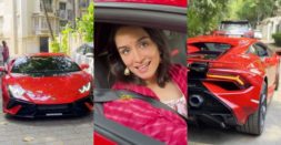 Bollywood actress Shraddha Kapoor seen driving her new Lamborghini Huracan Tecnica supercar [Video]