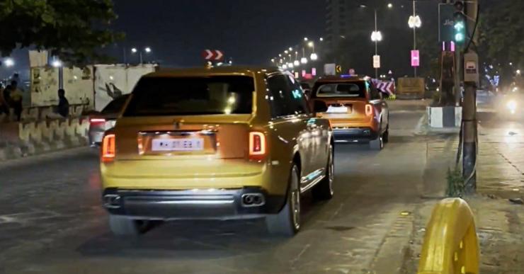 Ambani family seen with their newest Rolls Royce Cullinan Badge [Video]