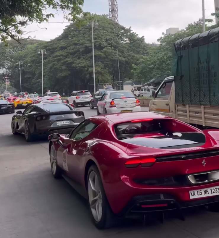 10 Ferraris get stuck in Bangalore traffic jam: Entrepreneur Ashneer Grover reacts [Video]