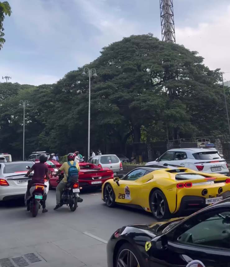 10 Ferraris get stuck in Bangalore traffic jam: Entrepreneur Ashneer Grover reacts [Video]