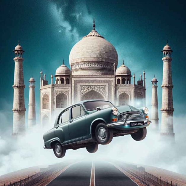 Hinsdustan Ambassador with Taj Mahal AI Image