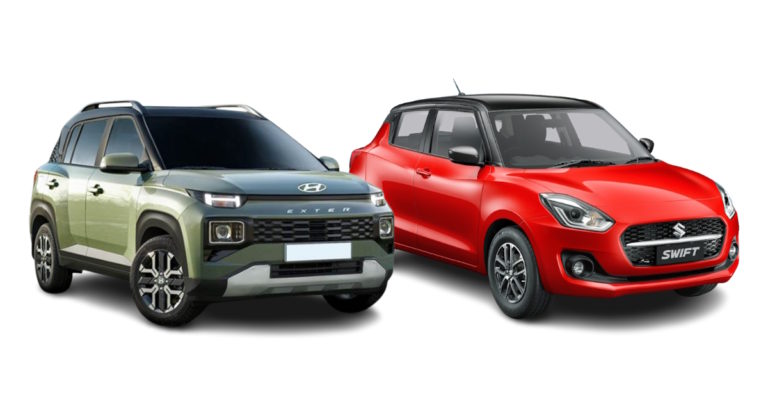 Hyundai Exter vs Maruti Suzuki Swift