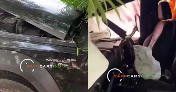 Mahindra Thar driven by a young boy crashes into a truck: All passengers safe [Video]