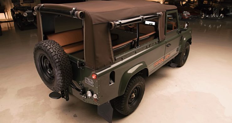 Jay Leno drives Vintage Defender powered by Tesla electric motor [Video]