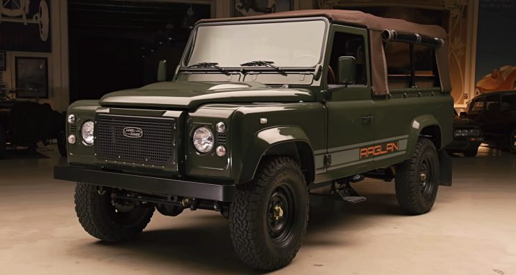 Jay Leno drives Vintage Defender powered by Tesla electric motor [Video]