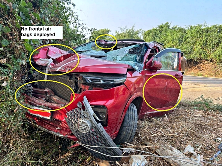 Start-up founder and MG Hector owner complains about airbags not opening after massive crash
