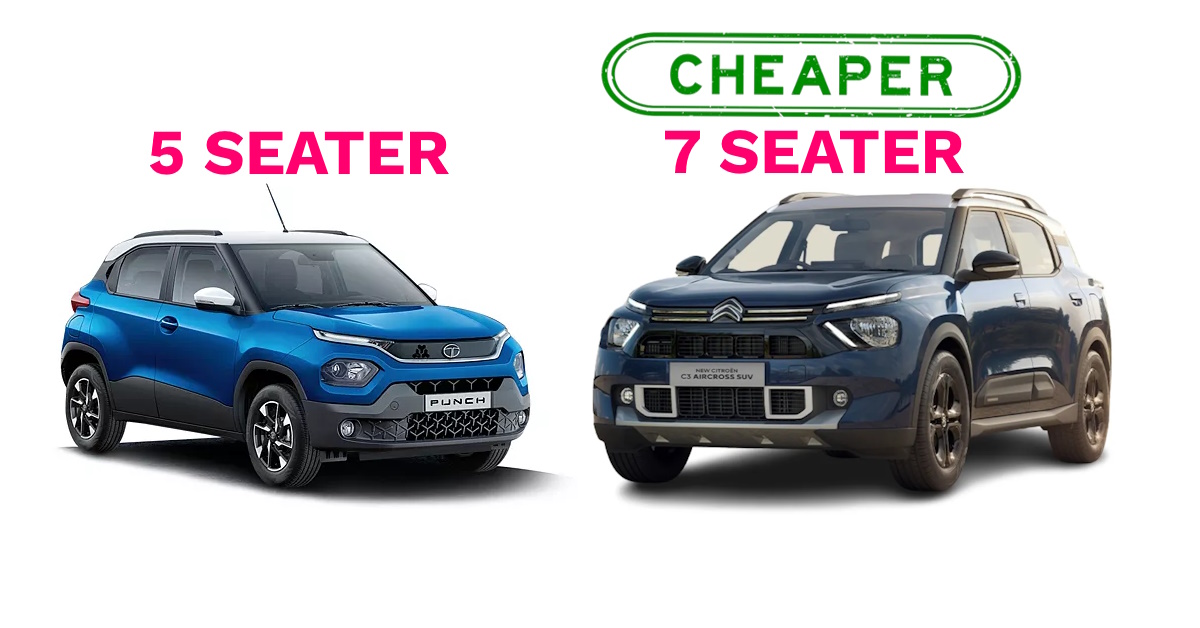 Citroen C3 Aircross 7 seater SUV cheaper than Tata Punch