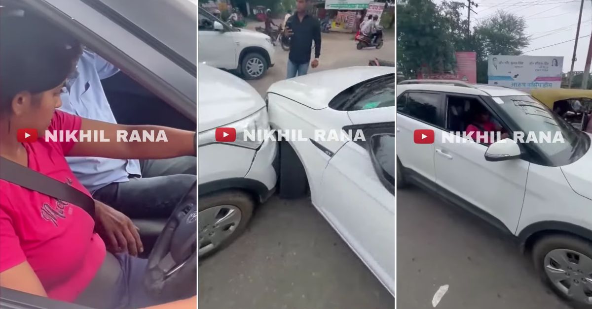 Woman crashes Creta into Virtus Woman crashes Creta into Virtus