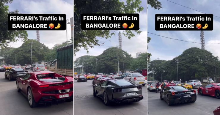Ashneer Grover reacts to video of multiple Ferrari supercars stuck in Bengaluru traffic