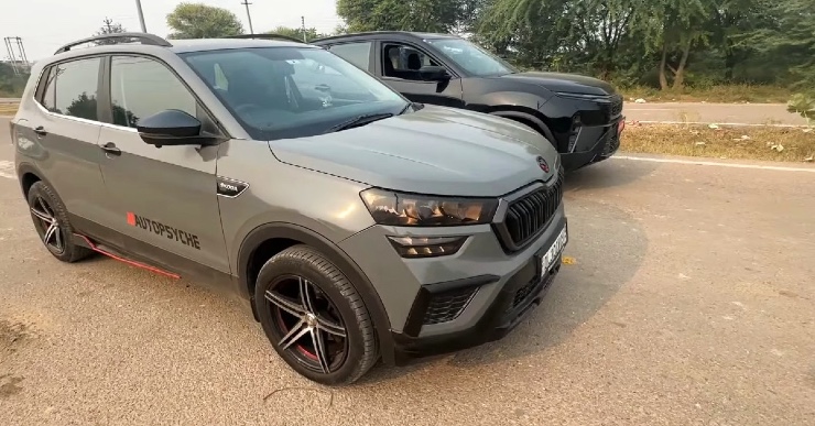 Tata Harrier Facelift vs Skoda Kushaq drag race: Can a 1000cc turbo petrol beat a 2000cc turbo diesel [Video]