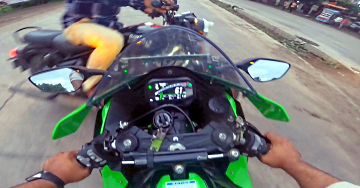 Kawasaki Ninja ZX10R crashes into Royal Enfield Bullet at over 100 Kmph: Caught on helmet cam [Video]