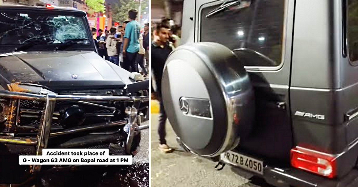 mercedes benz g63 amg crash ahmedabad featured