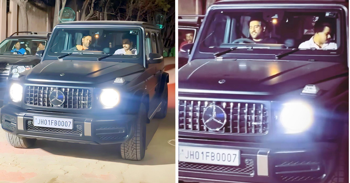 ms dhoni with his mercedes benz g63 amg