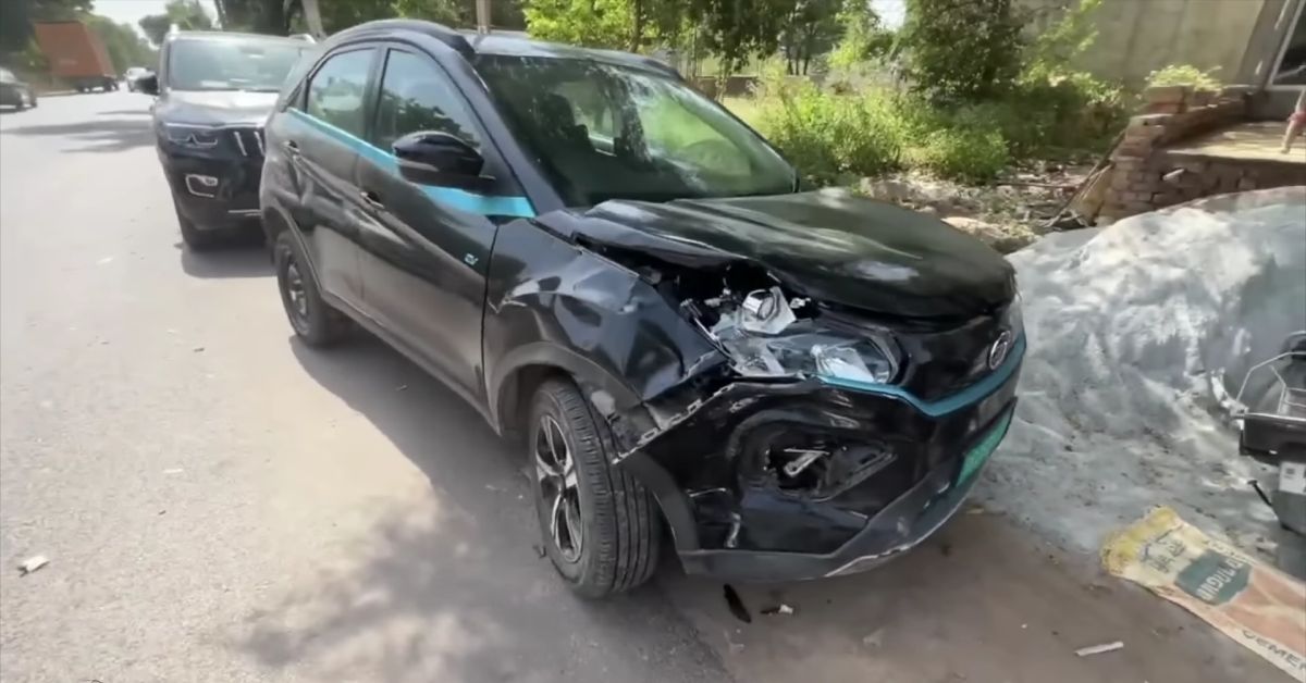 Nexon EV Max after crash Nexon EV Max after crash