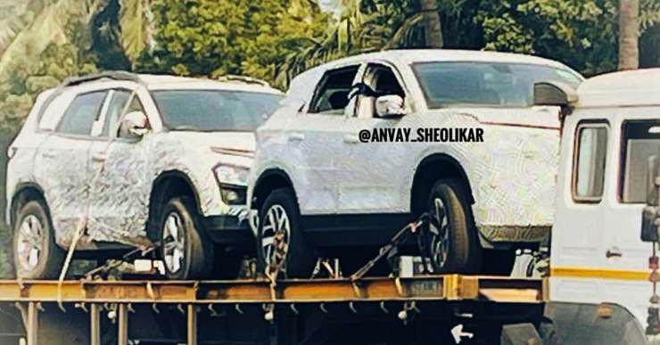 Upcoming Tata Harrier and Safari EVs spotted together