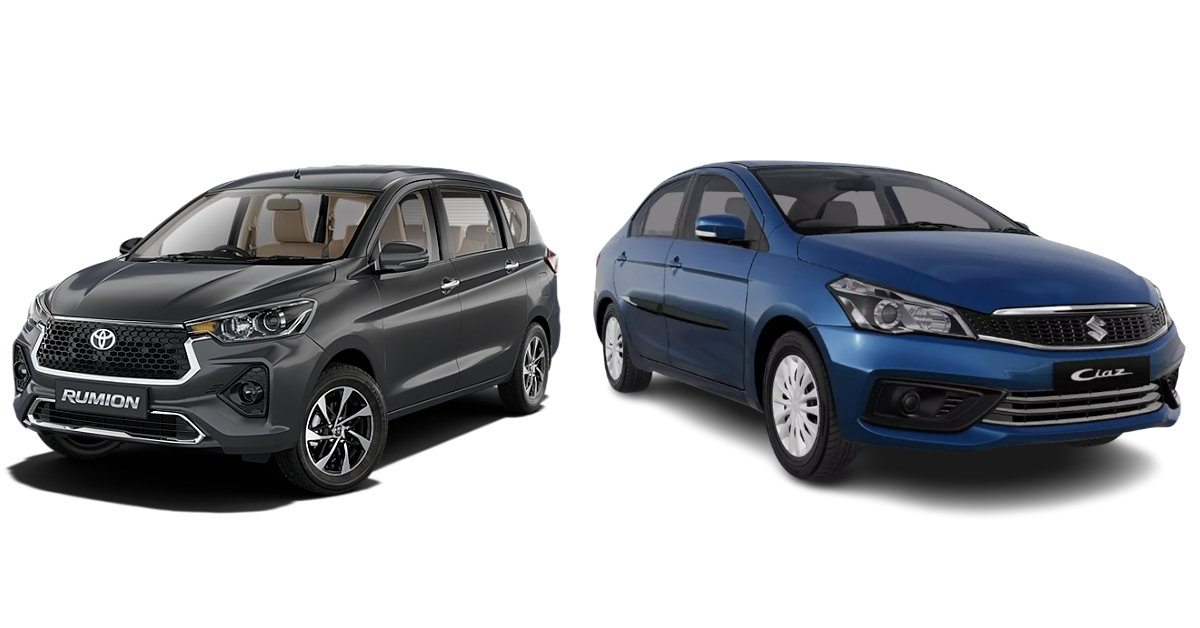 Toyota Rumion vs Maruti Suzuki Ciaz Toyota Rumion vs Maruti Suzuki Ciaz