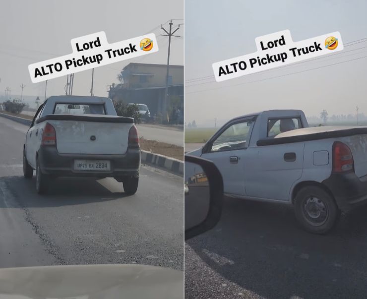 Maruti Alto wants to be a Toyota Hilux pick up truck [Video]