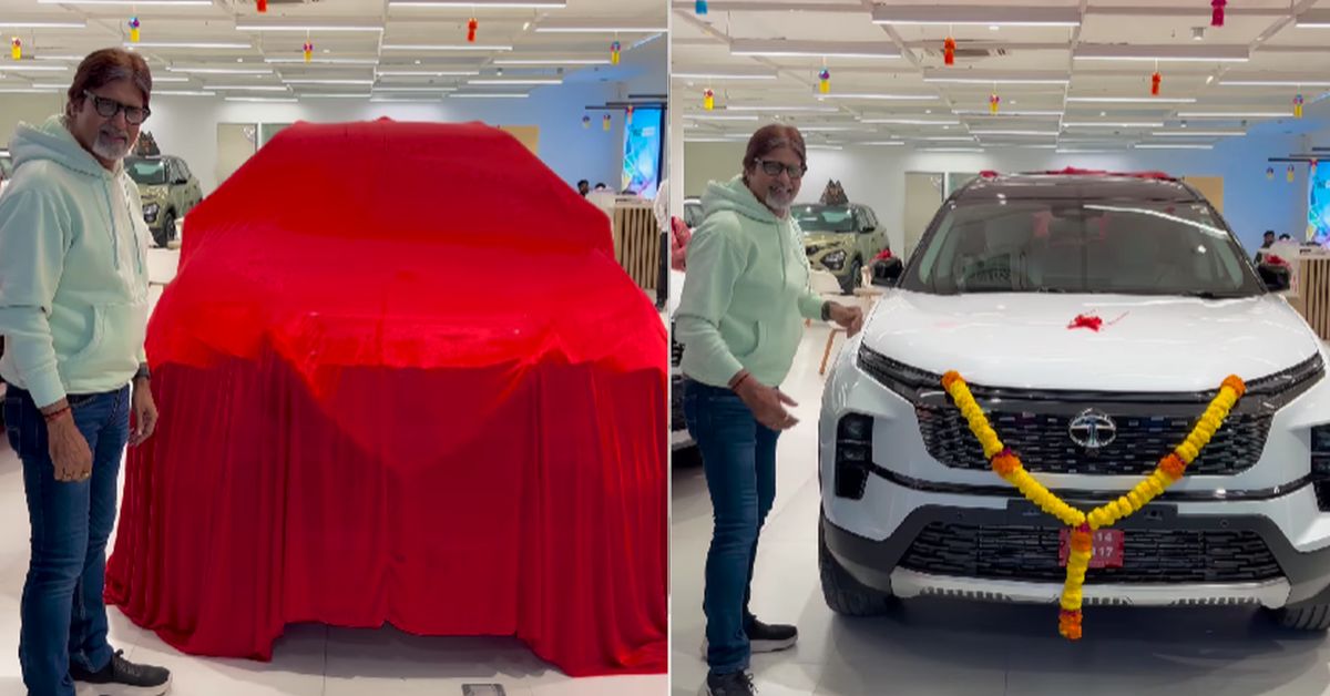 Amitabh Bachchan's doppelganger taking delivery of Safari