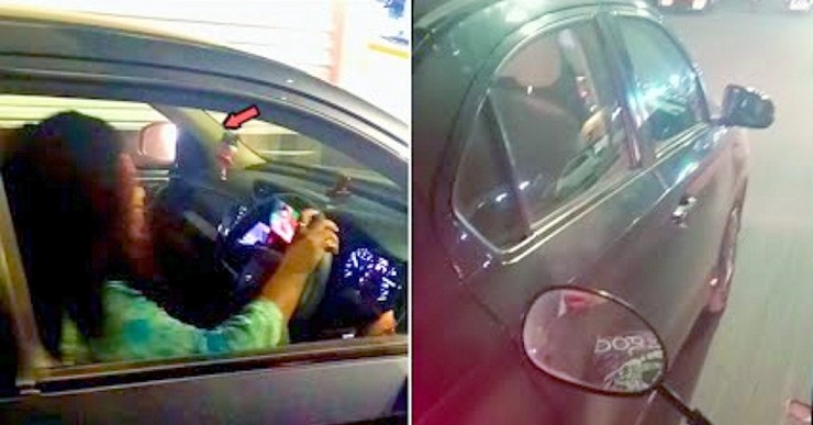 Woman caught watching TV series while driving: Captured on video