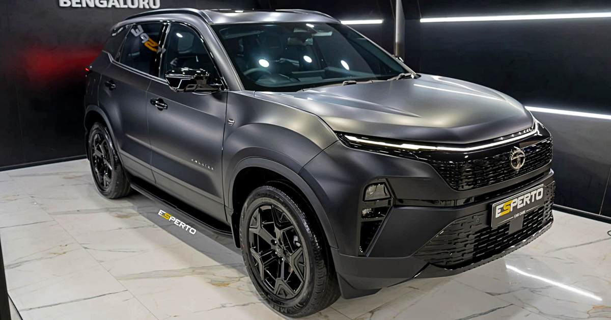transforming tata harrier dark edition matte ppf window tints unique makeover transforming tata harrier dark edition matte ppf window tints unique makeover