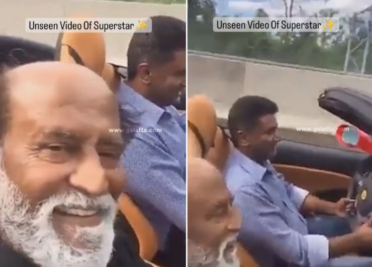Rare Video Of Superstar Rajnikanth Filming Himself Taking A Spin In A Ferrari Supercar
