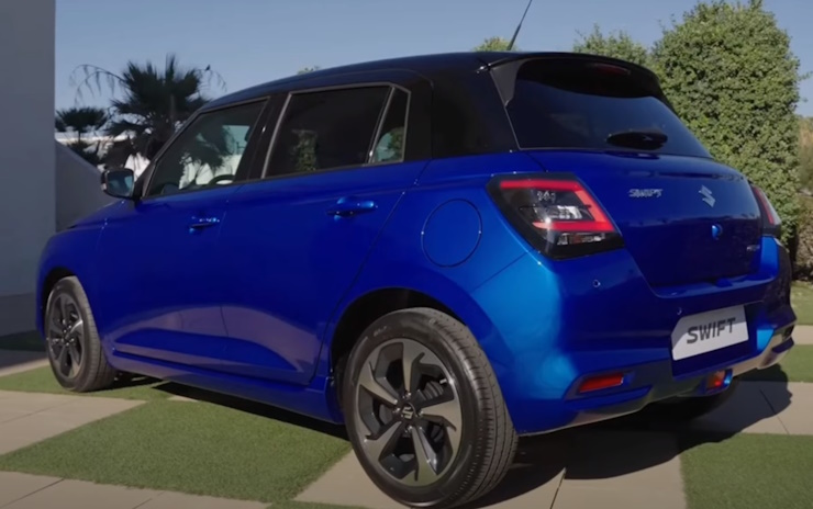 Blue color 2024 Maruti Swift rear photo