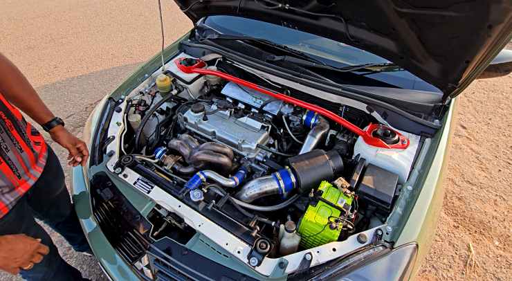 Modified Mitsubishi Cedia engine