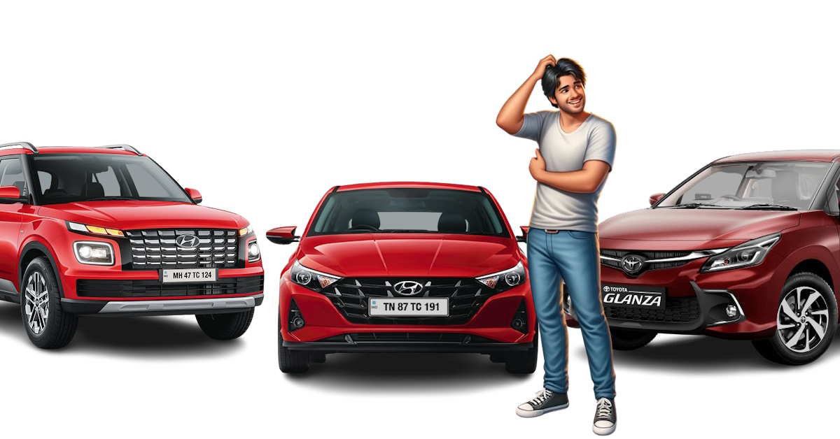 hyundai venue vs hyundai i20 vs toyota glanza best variants first time car buyers hyundai venue vs hyundai i20 vs toyota glanza best variants first time car buyers