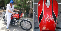 Rare Pictures Of Bollywood Actor Jackie Shroff With His Yamaha RD350