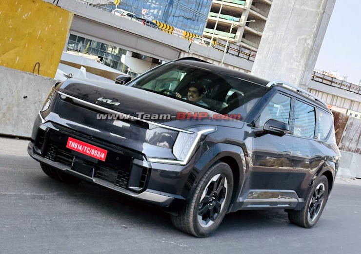 Kia EV9 Electric SUV Spied In India Ahead Of Official Launch