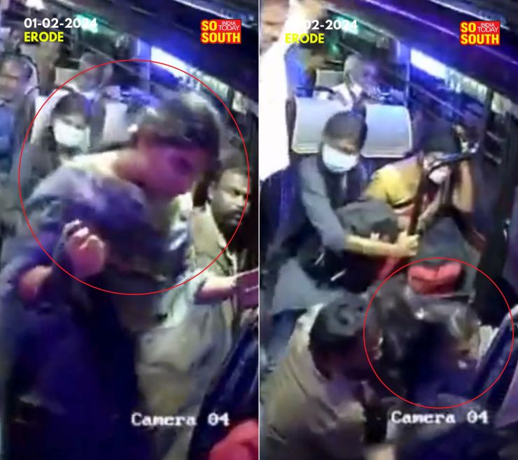 Alert Conductor With Crazy Reflexes Saves Woman From Falling Out Of Moving Bus: Video